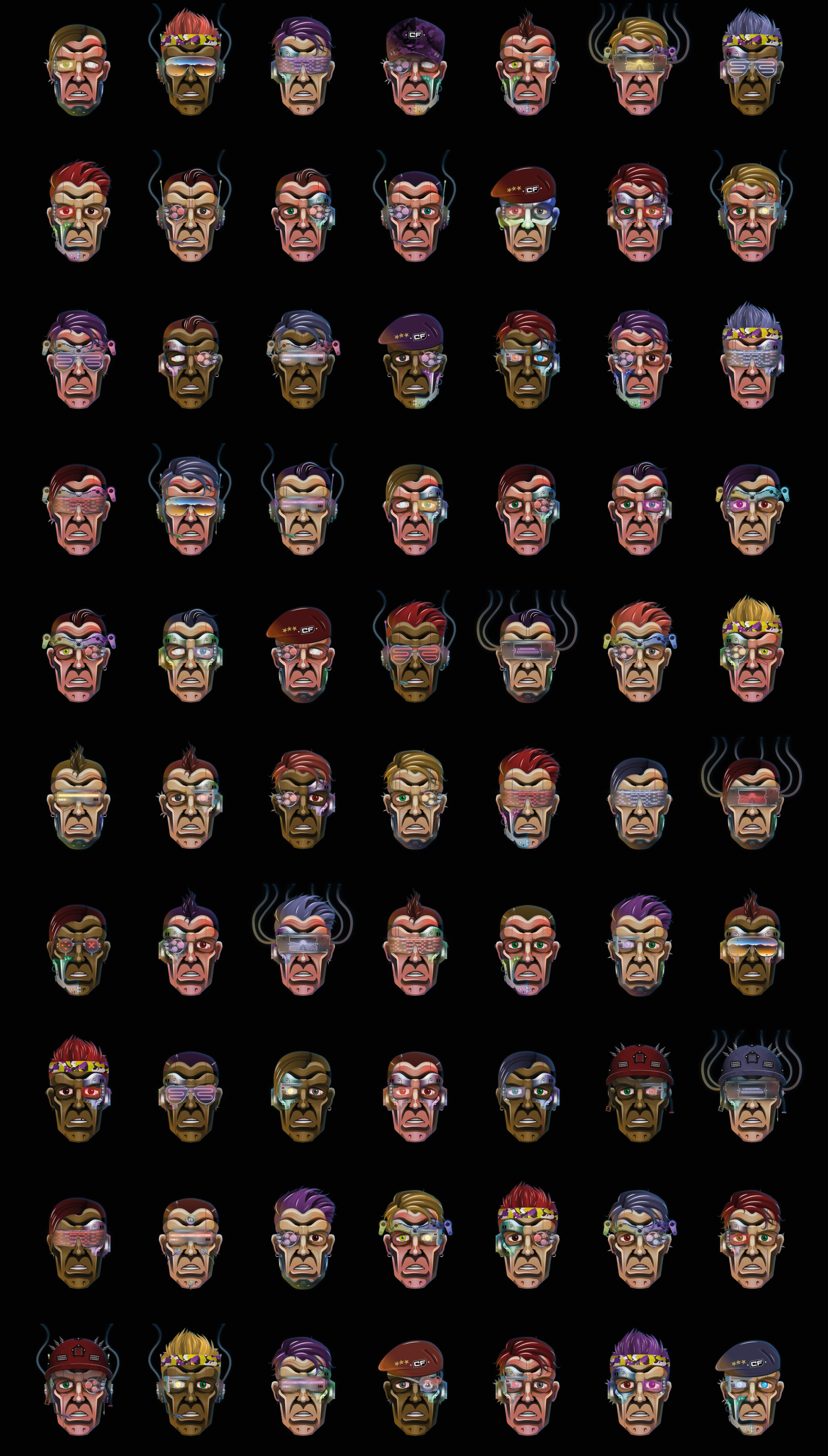 ChromeForce Characters